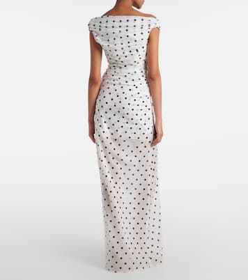 Vestido largo Rita drapeado con lunares | Jacquemus