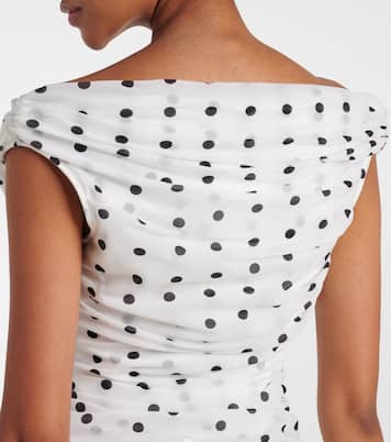 Vestido largo Rita drapeado con lunares | Jacquemus