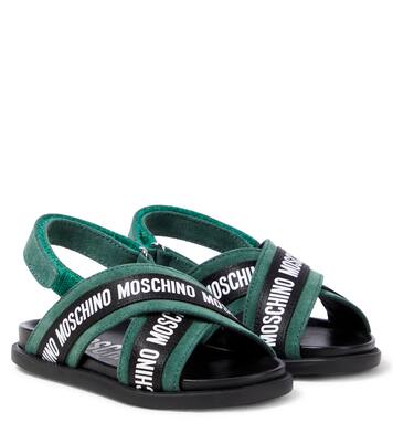 Logo leather sandals | Moschino Kids