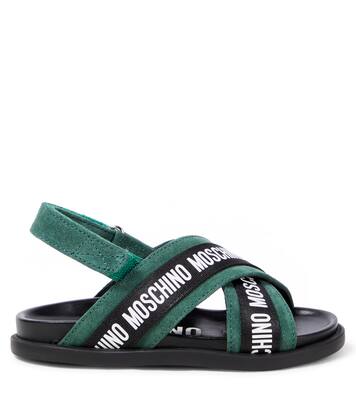 Logo leather sandals | Moschino Kids
