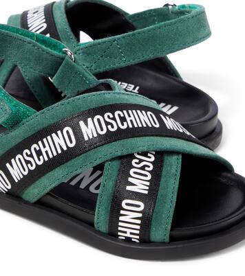 Logo leather sandals | Moschino Kids