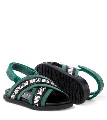 Logo leather sandals | Moschino Kids