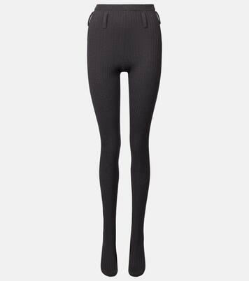Ribbed-knit cotton-blend tights | Prada