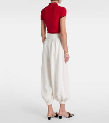 Cady Couture silk wide-leg pants | Valentino