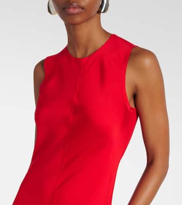 Paneled satin maxi dress | Ami Paris