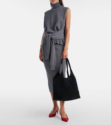 Tote Bag Cabas aus Veloursleder | Aesther Ekme