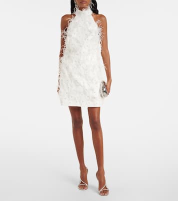 Bridal Minikleid Meha mit Federn | Rebecca Vallance