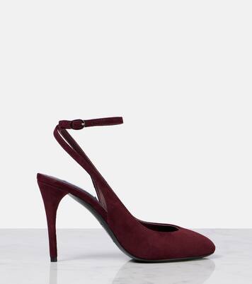 Escarpins slingback Decolette 90 en daim | Alaïa