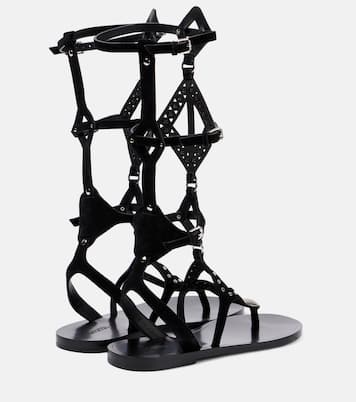 Verzierte Römersandalen Boham aus Veloursleder | Isabel Marant
