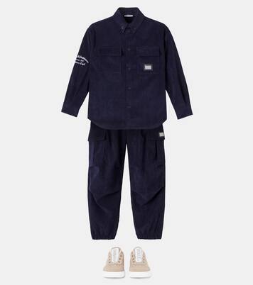 Logo corduroy cargo pants | Dolce&Gabbana Kids