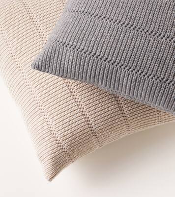 Cashmere and wool-blend cushion | Brunello Cucinelli