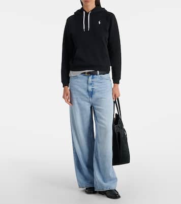 Embroidered cotton-blend jersey sweatshirt | Polo Ralph Lauren