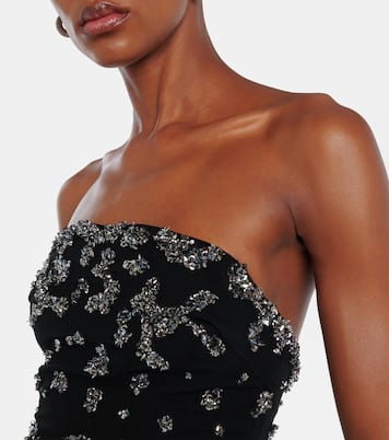 Sequined crêpe bustier gown  | Marmar Halim