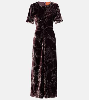 Angelica printed satin midi dress | La DoubleJ