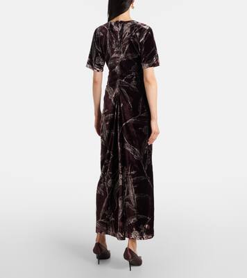 Angelica printed satin midi dress | La DoubleJ