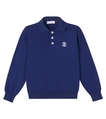 Polo in cotone con logo | Brunello Cucinelli Kids
