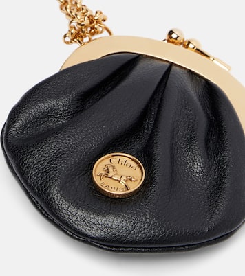Horse Medal Micro leather coin purse with strap | Chloé