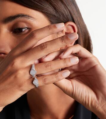 Ring Mini aus 9kt Weißgold (375/1000) mit Diamanten | Yvonne Léon