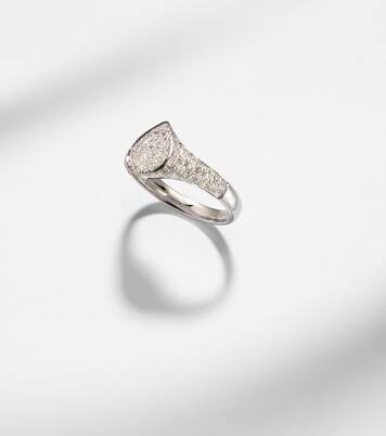 Ring Mini aus 9kt Weißgold (375/1000) mit Diamanten | Yvonne Léon