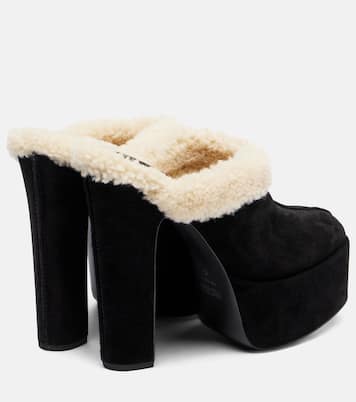 Malena 145 suede platform mules | Paris Texas