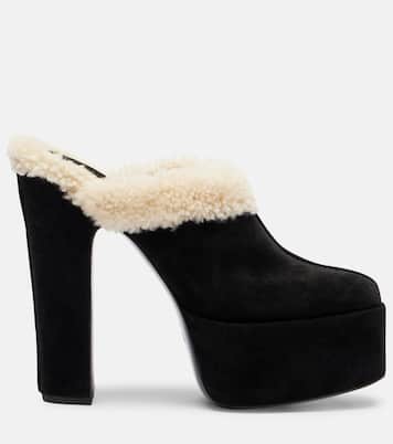 Malena 145 suede platform mules | Paris Texas