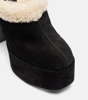 Malena 145 suede platform mules | Paris Texas