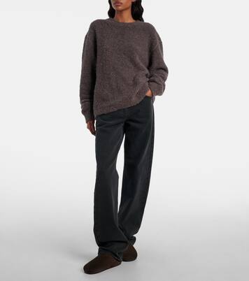 Hudson shearling-lined suede mules | The Row