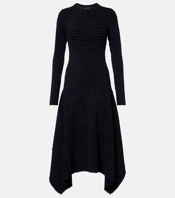 Didi striped knitted asymmetric midi dress | Proenza Schouler