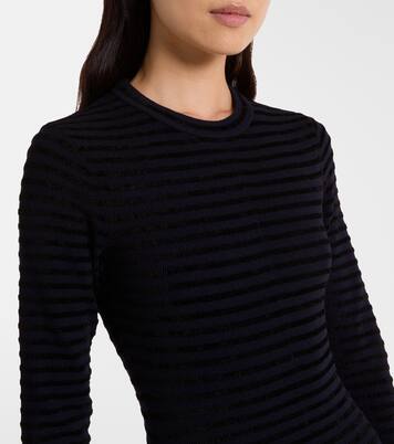 Didi striped knitted asymmetric midi dress | Proenza Schouler