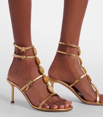 Shanti 70 embellished leather sandals | Gianvito Rossi