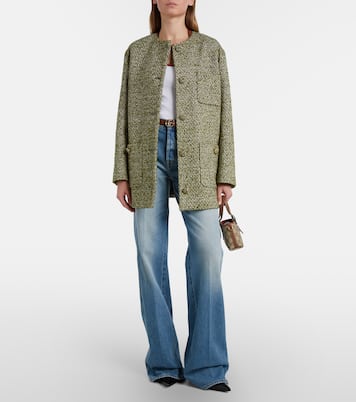 Web Stripe cotton-blend jersey top | Gucci