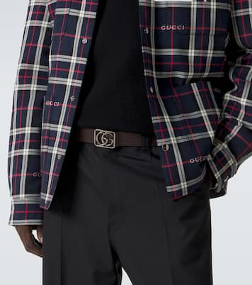 Double G reversible leather belt | Gucci