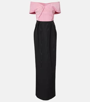 Amaro off-shoulder taffeta gown | Rebecca Vallance