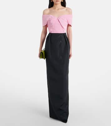 Amaro off-shoulder taffeta gown | Rebecca Vallance