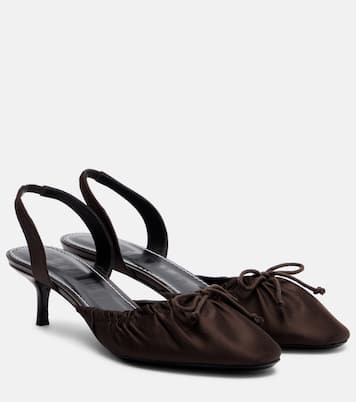 Alba satin slingback pumps | Staud