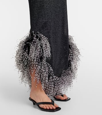 Lumière Plumage halterneck maxi dress | Oséree