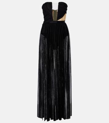 Semi-sheer gown | Nensi Dojaka