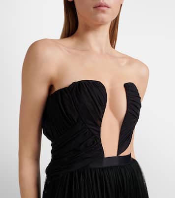 Semi-sheer gown | Nensi Dojaka