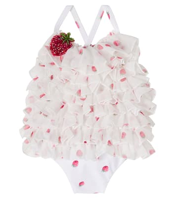 Baby Verzierter Badeanzug mit Tüll | Monnalisa