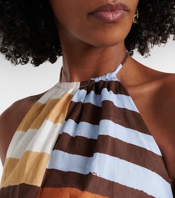 Lodi striped linen crop top | Cala de la Cruz