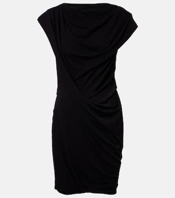 Draped cotton-blend jersey minidress | Entire Studios
