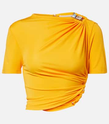 Camiseta Bezel Quartz de jersey fruncida | Christopher Esber