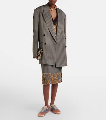 Baskets en satin et cuir | Dries Van Noten