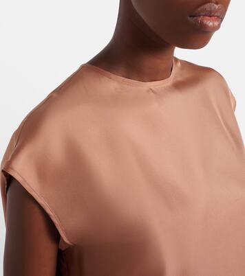 Dasha silk twill top | Asceno
