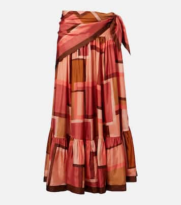 Como printed silk maxi skirt | Zimmermann