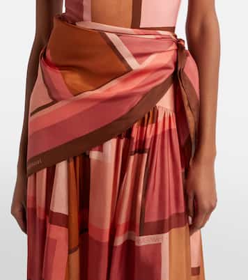 Como printed silk maxi skirt | Zimmermann