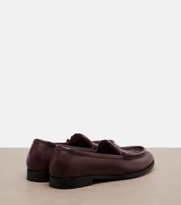Silenzio Intrecciato leather loafers | Bottega Veneta