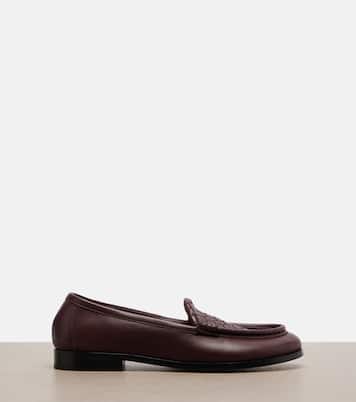 Silenzio Intrecciato leather loafers | Bottega Veneta