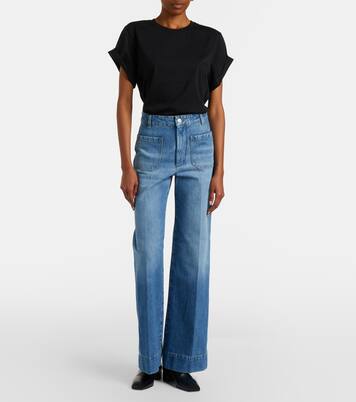Alina faded wide-leg jeans | Victoria Beckham
