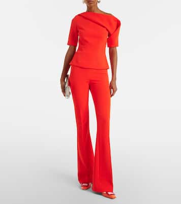 Alexa crêpe flared pants | Safiyaa